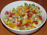 Zeleninový salát s Rosolozubem huspenitým.