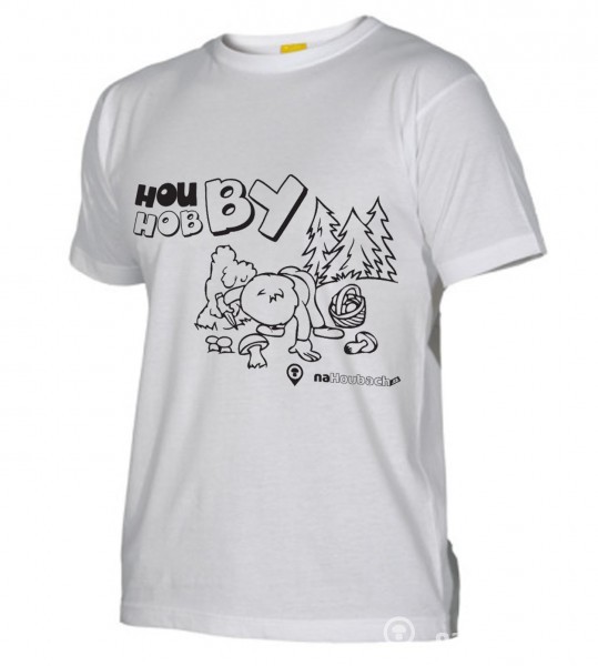 Tričko "Houby hobby" - bílé 
